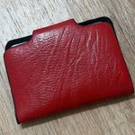Leather Wallet and Card Holder Two Piece Set Red Photo 4