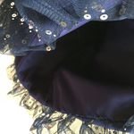 Adrianna Papell Navy Strappy Sweetheart Neck Sequin Prom Dress Sz S Photo 3