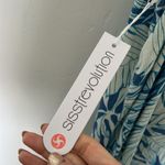 Sisstrevolution Palm City Dress Blue Cream Tropical Print NWT Size Small Photo 4