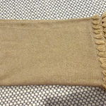 Lilly Pulitzer cashmere poncho metallic gold thread with Fringe Photo 0