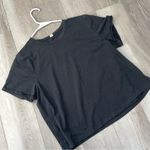 Lululemon Crop Tshirt classic fit cotton blend womens Black (size 10) athleisure Photo 6