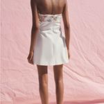 ZARA  Floral White Strapless Dress Photo 8