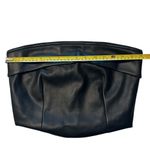 Fore Size S Faux‎ Leather Tube Top Black Cropped Going Out Top Baddie Cocktail Photo 4