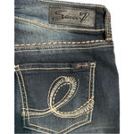 Seven7  Cropped Stretch Jeans Dark Wash Great Fade 21" Inseam Size 10 Photo 5