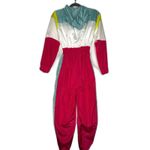 Vtg 80sNeon Pink Colorblock Nylon JumpSuit‎ one Photo 6