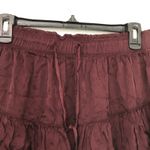 Aerie New Sweet N Silky Maroon Drawstring Mini Skirt Size Medium - Chic & Comfy Photo 7