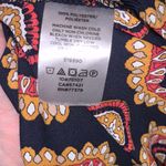 Loft Medallion Ruffle Shoulder Bar Back Blouse Top Woman’s Large Photo 7