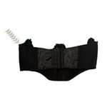 Urban Outfitters UNDERWIRE SEXY Black Ruffled Satin Front Stretch Bustier Top Photo 1