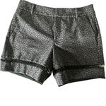 Rebecca Taylor  Leopard Print Shorts Size 2 Gray‎ Black Animal Print Maximalist Photo 2