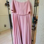 Jill Jill Stuart Rent the runway size 4 rose color Jill Stewart Rose water pleaded gown pleated Photo 3