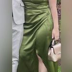 Reformation  Marguerite Silk Dress leaf green size 14 UB Photo 3