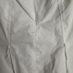 Patou White Pleated Long Sleeve Mini Poplin Tie Waist French Shirt Dress 6 Photo 13