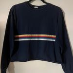 Brandy Melville John Galt cropped navy long sleeve shirt Photo 0