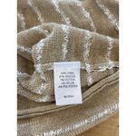 J Jill Women's Striped Button Shoulder 3/4 Sleeve Knit‎ Top Tan Size M Photo 3