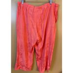 Jamaica Bay Coral Tone on Tone Floral Silk Blend Pants Petite Size XL Pink Photo 5