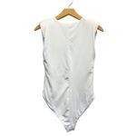 ZARA  Sleeveless Structured Shoulder Bodysuit White size Medium NWT Photo 4