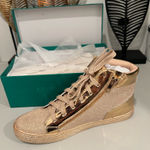 Lauren Lorraine  Rose Gold High-Top Women's Sneakers Size 11 Photo 0