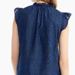 J.Crew New Sleeveless tie-neck top metallic Striped Photo 4