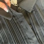 Joie NWT  pleated sleeveless shirt dress collared button down black size small Photo 7