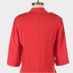 Karen Millen  Wrap Front Romper Playsuit Size 4 Red Short Sleeve Tailored Chic Photo 8