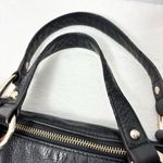 B Makowsky Large Black Genuine Leather Handbag Lombard Satchel Photo 9