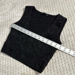 RVN Cropped Tank Top Women's XS Black Textured Scoop Neck‎ Wide Strap Photo 1