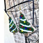 Handmade Caribbean Christmas Tree Earrings  Beaded Ornaments Island Vacat… Photo 4