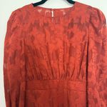Eliza J . Rust Brown Floral Long Sleeve Dress Size 2 Photo 1