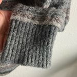 American Eagle  Size Medium Mock Neck Sweater Netural Chunky Striped Photo 6