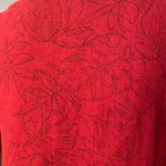 Nicole Miller Dress Linen Blend Short Sleeve Tropical Floral V-Neck Women Medium Photo 11