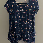 None Yoga Novelty Print Tunic Size Medium Photo 0