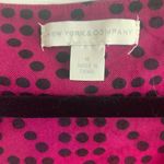 New York and Company Mesh Ruched V Neck Dress Top Size Medium Purple Photo 3