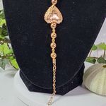 Gold Greek Key Hearts and Bead Bracelet Photo 3