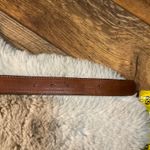 Leather Belt Brown With Rounded Leather Buckle Size Small Womens Photo 2