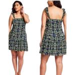 Agua Bendita NWT  x Target Women Dress Sleeveless Tile Floral Flutter Mini 1X Photo 1