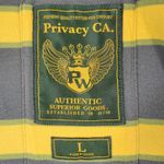 VTG Prvcy CA Full Zip Hoodie Jacket Womens Large Green Yellow Distressed Thick Photo 1