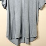 Tahari Linen Blend Women’s Short Sleeve V Neck Shirt Blue Size 1X Photo 5
