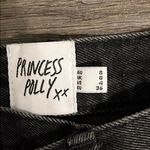 Princess Polly Asymmetric Crossover Waist Straight Leg Black Jeans 4 Photo 4