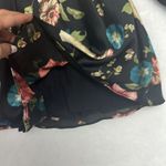 ZARA New floral high neck long elastic sleeve smocked top romper keyhole MEDIUM Photo 4