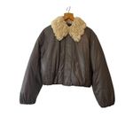 Stand Studio Fran Faux Fur Bomber Jacket Brown Size 6 NWT Free People Photo 2