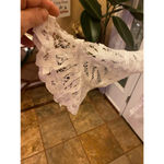 Lisa white crocheted bell sleeve short jacket/kimono size 1X Photo 4