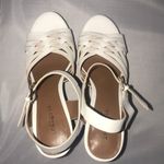 Indigo rd. Women's White Francesca’s Interlaced Strap Wedge Cork Sandals Size 10 Photo 4