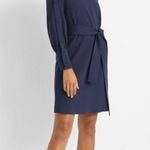 Club Monaco Button Sleeve Dress Robe in Navy/ Bleu Marine Size 2, New w/Tag $269 Photo 11