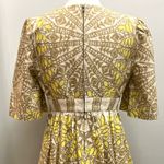 See By Chloe  Printed Cotton Dress Pockets Yellow Tan Size 4 Photo 6