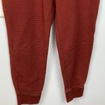 Lands' End  Womens M Rust Red Thermal Waffle Knit PJ Joggers Cozy Lounge Comfort Photo 8