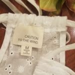 Caution to the Wind White Lace Halter Top Medium Photo 4