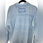 Free People  We The Free Blue Smock Oxford Shirt Size Extra Small Photo 5