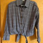 Mystree Plaid Button Up Blouse Photo 0