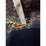 Free People  V-Neck Tunic Size XS Boho Lagen Look Flowy Blue Blouse Top Photo 3