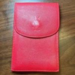 YSL Vintage  Red Leather Cigarette Holder Photo 0